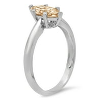 1. CT sjajan markiza Cleani simulirani dijamant 18k bijeli zlatni pasijans prsten sz 9.25