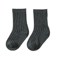 Dječje čarape jesenska zima modna čvrsta boja Jednostavan višebojni uzorak udoban toplo