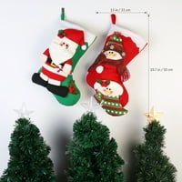 Par Santa čarapa božićne čarape za vjetreni super snjegovinski božićni dobavljači Dekoracija stabla