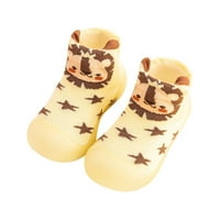 Yinguo djeca dječja dječja dječaka Dječja dječja čvrsta topla pletena mekane jedine gumene cipele čarape sklizajte čarape C 26-27