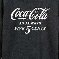 Coca-Cola - kao i uvijek pet centi - ženski lagani francuski pulover Terryja