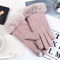 Aoochasliy zimske rukavice čišćenje ženske rukavice u jesenjim i zimskim vjetrovima toplo plus baršunaste