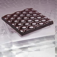 Čokoladni svijet CW kvadratni mjehurići tablet polikarbonatni bombonski kalup sa šupljinama, svaki visoko