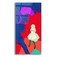 Epic Art 'Alice i Cheshire Mačka' autora Sai Tamiya, Akril staklena zida Art, 12 x24
