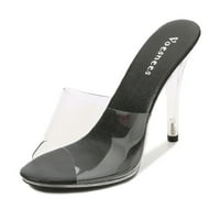 Aaimomet ženske sandale modne žene visoke potpetice prozirne sandale casual cipele, crna 7.5