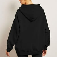 Hoodies za žene predimenzionirane dukseve Fleece dukseve s dugim rukavima Pulover Jesen odjeća ženske