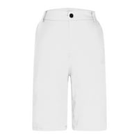 Cotonie Muški atletski kratke hlače Slim Fit Solid Color Mid Stvari sa zatvaračem Dugme hlače modne