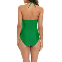 RuibeAuty Women Tummy Control Tankni Backless V Crt Bodysuit kupaći kupaći kostim