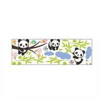 Farfi DIY 3D Slatka Panda bambusov prozor Prozor Decko dekor uklonjiva zidna naljepnica