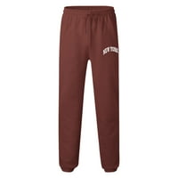 Ketyyh-CHN radne pantalone za muškarce udobne slabe elastične labave teretne hlače crvene, 3xl