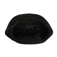 Vanjska zimska odrasla neutralna topla čvrsta boja kape plišane pletene vunene kapu casual šešira za