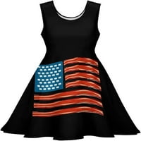 Bacon USA zastava Ženska haljina za plažu od plaže Mini ljuljackinje bez rukava bez rukava
