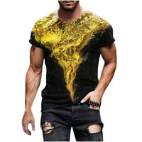 Amidoa Nova modna muška majica 3D pivo neodređeno tiskanje majica kratkih rukava Casual Sports Top Bluzes