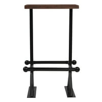 Set sa sobom se postavio tablica stola od drveta sa čeličnim okvirom za stolice za stolice za trpezariju,