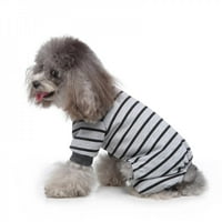 Striped PET pidžama za pse kostim pasa kombinezon za pse štene za pseće kaput za pomeranske pse odjeću