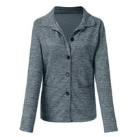 PEDORT jakne za žene plus veličine Poslovno casual žensko moderno povremeni poslovni blejler kaput plavo,