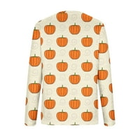 Dasayo Women Halloween dukserica bundeva bluza za bluzu za bluzu s dugim rukavima pulover dugih rukava