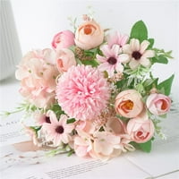 Mchoice umjetno cvijeće, lažni božur svileni hidrangea Bouquet dekor plastične karanfile Daisy Realistic