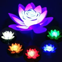 LifeLike plutajuće lotos lagano vodootporno LED cvjetna noćna svjetiljka baterija upravljala srednjim