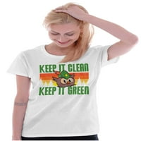 Drvena sova Čuva IT čista i zelena ženska majica Dame Tee Brisco Brends 3x