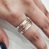 Infinity Spinner Band, Meditacijski prsten, Sterling srebrni prsten, Theetone prsten, fidgetski prsten,
