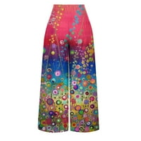 Fashion ženske udobne ispisane hlače visoke struke Tweatpats yoga hlače