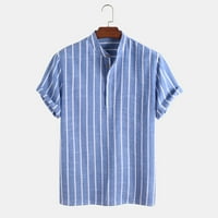 SHPWFBE Havajska majica za muškarce muški vrhovi kratkih majica casual vintage rukave labave muške bluze