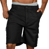 Jmntiy muške kratke hlače Ljetne casure s malim strukom čvrstog multi džepnog kaprisa