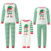Holiday Božić Family Pajamas Podudaranje postavljenog Xmas ELF PJS za parove Kids Baby Sleep odjeće