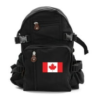 Kanadska zastava Sportska teška kazna ruksačka torba u crnoj boji, mala