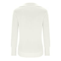 Vivianyo HD džemperi za žene Clearence Plus Veličina Modni ženski Ležeran V-izrez dugi rukav jesenski