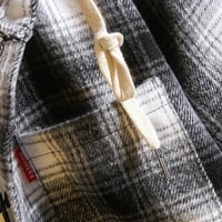 Muške modne dukseve za modne resurse prevelizirani fit plaćeni tweed dugi rukav duglu na kaputi jesen