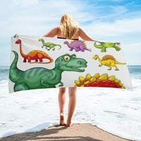 Crtani dinosaur Rainbow akvarel plaže za ručnik za plažu Sportski suvi ručnik za kupatilo za kupanje