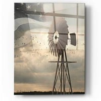 Epic Art 'Zemlja koju volim vjetrenjače i' Lori Deiter, akril staklena zida Art, 24 x36