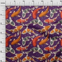 Onuone pamučni dres purple tkanini mjehurići i koi riblje okean zanatske projekte Dekor tkanina tiskano