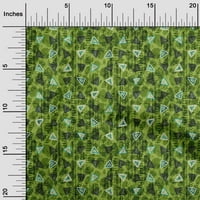 Onuone pamučne kamerske lampice Zelena tkanina Tekstura i trokut Geometrijski DIY odjeća za preciziranje