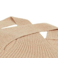 Pedcoco žene prelaze pleteni džemper jesen zima nova puna boja hladno ramene džemperi ženski dugi rukav
