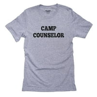 Savjetnik za kamp - jednostavan veliki otisak Trendi grafike Muška majica sive majice
