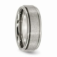 Čvrsta titanijum rubni rub Muški obični klasični vjenčani brušeni mat finish band prsten Comfort-Fit