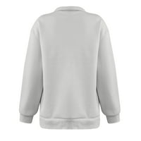 Trendy Zip ovratni pulover plus veličina vrhova ženske padajuće majice s dugim rukavima sa slobodnim