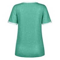 Forestyashe Women Ljeto Top Pismo Daisy Ispis Bluza majica s kratkim rukavima