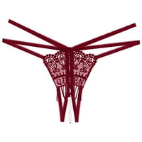 Ženski seksi biserni resel G-string čipke trake gaćice donje rublje nisko struk T-leđa zatraže vino