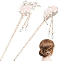 Kineska kosa štapića rhinestones perle cvijeće kose štapići sa tasselima pribor za kosu