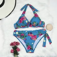 Aaiyomet Womens Bikini plaža podstavljena žena BRA BECHYWER BIKINI Print Push-up set kupaći kostimi