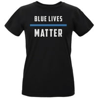 Policija plavi živi važni tanka plava linija Ženska organska majica Crni LG