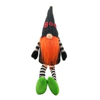 Heiheiup Witch ogrtač s dugim nogu šešir crne ukras lutke Kućni ukras