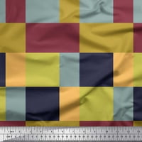 Soimoi Japan Crepe saten tkanina Geometrijska boja Blok za štampanje Tkanina sa dvorištem širom