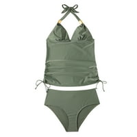 Kupaći kostimi Rovga Moderan ženski kolor tiskani halter bikini kupaći kostimi sa plivajućim kratkim