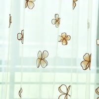 HAITE prozor zavjesa cvjetni čisti džepni džepni šipka s jednim panelom Početna Dekor Long Yellow 100x
