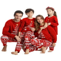 Haite mammy tata Child Crew vrat dugih rukava Uklapajte obitelj Pidžama Set Xmas PJS Elastična struka